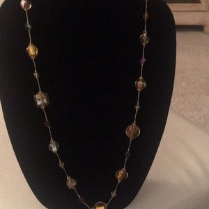 Floral Bead & Gold Necklace